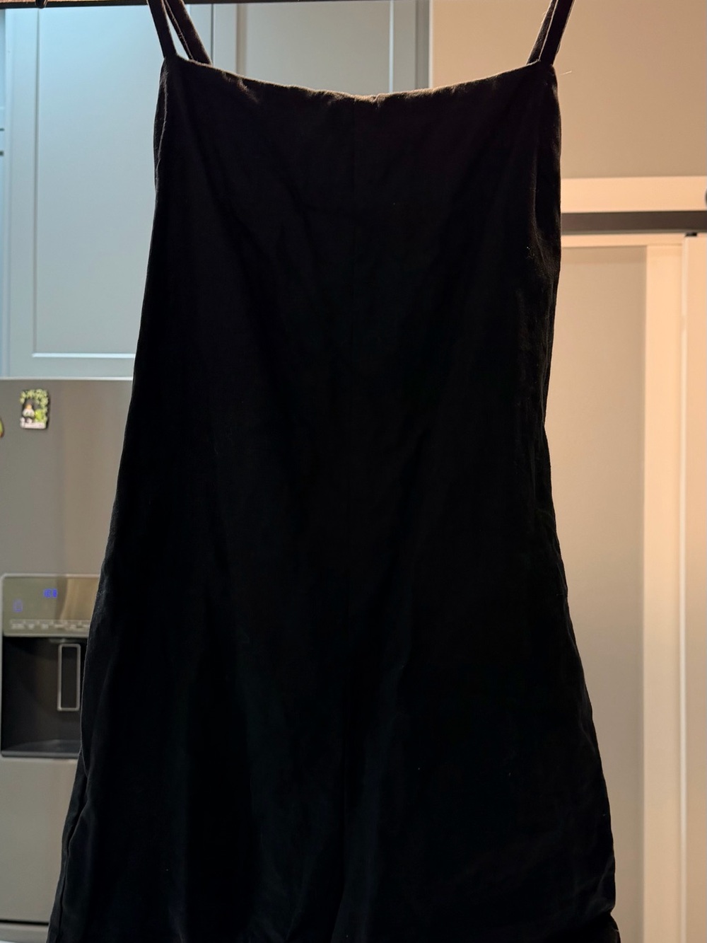 Reformation Black A-Line Slip romper